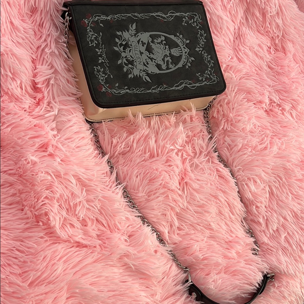 Twilight Saga Black and Beige Crossbody Bag